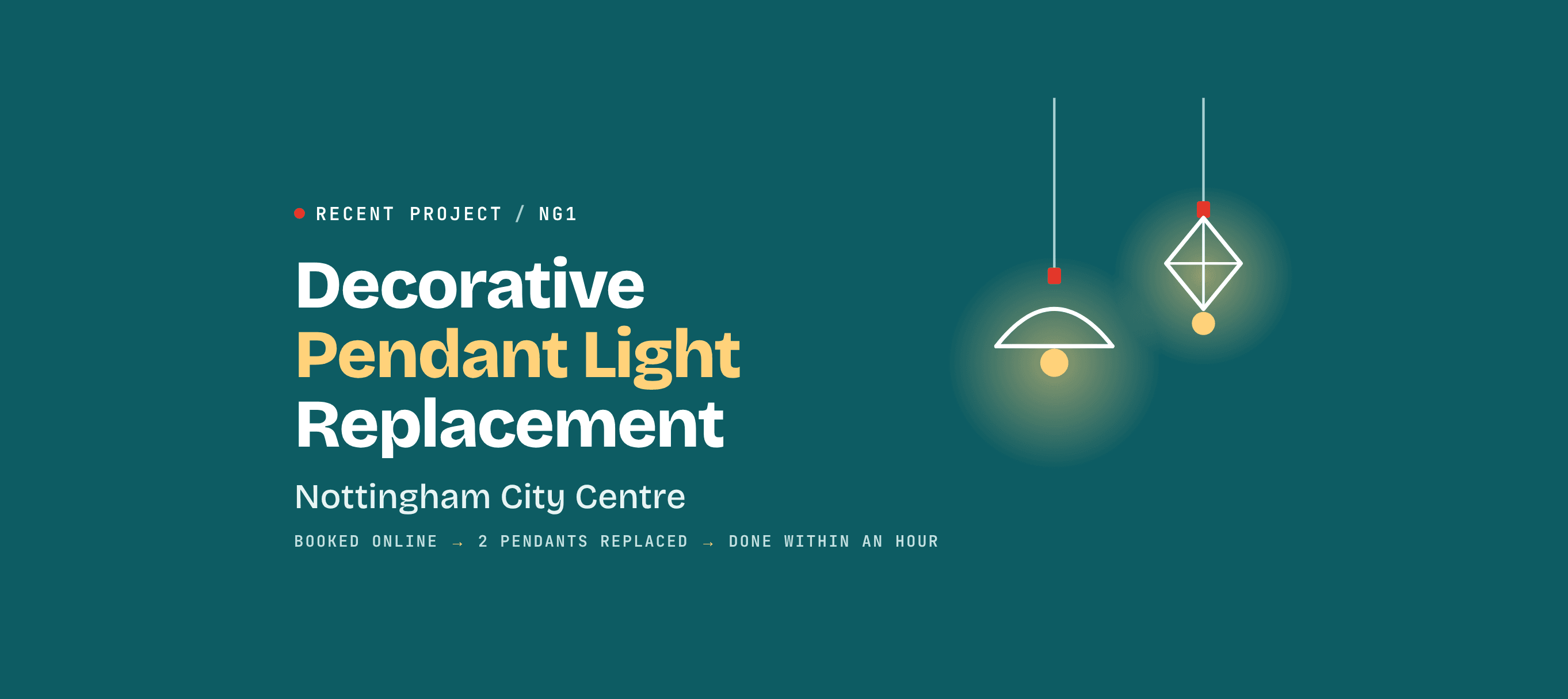 Decorative Light Replacement in Nottingham City Centre, NG1