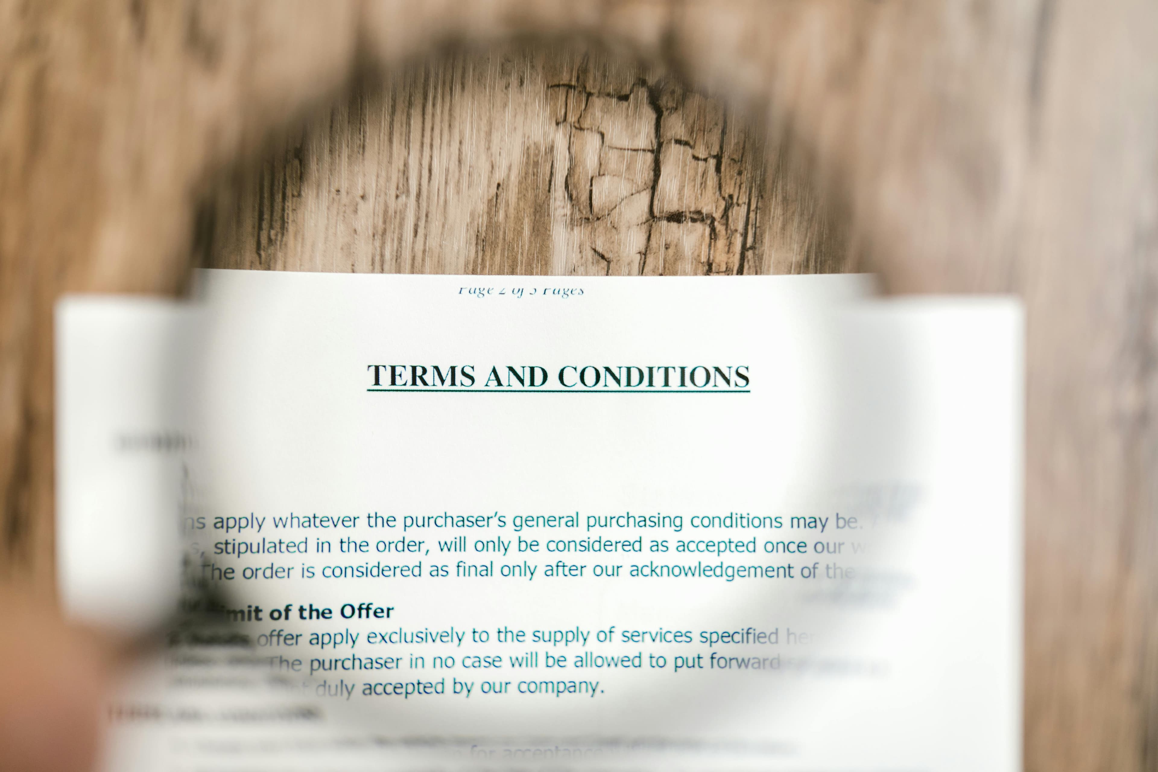 Service Terms & Conditions