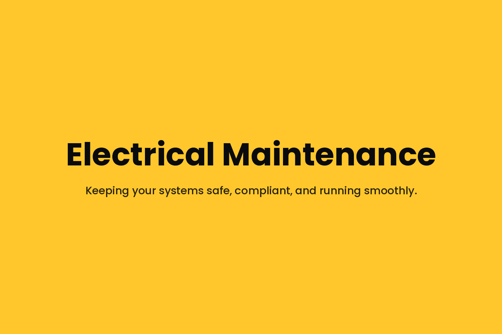 Electrical Maintenance Services