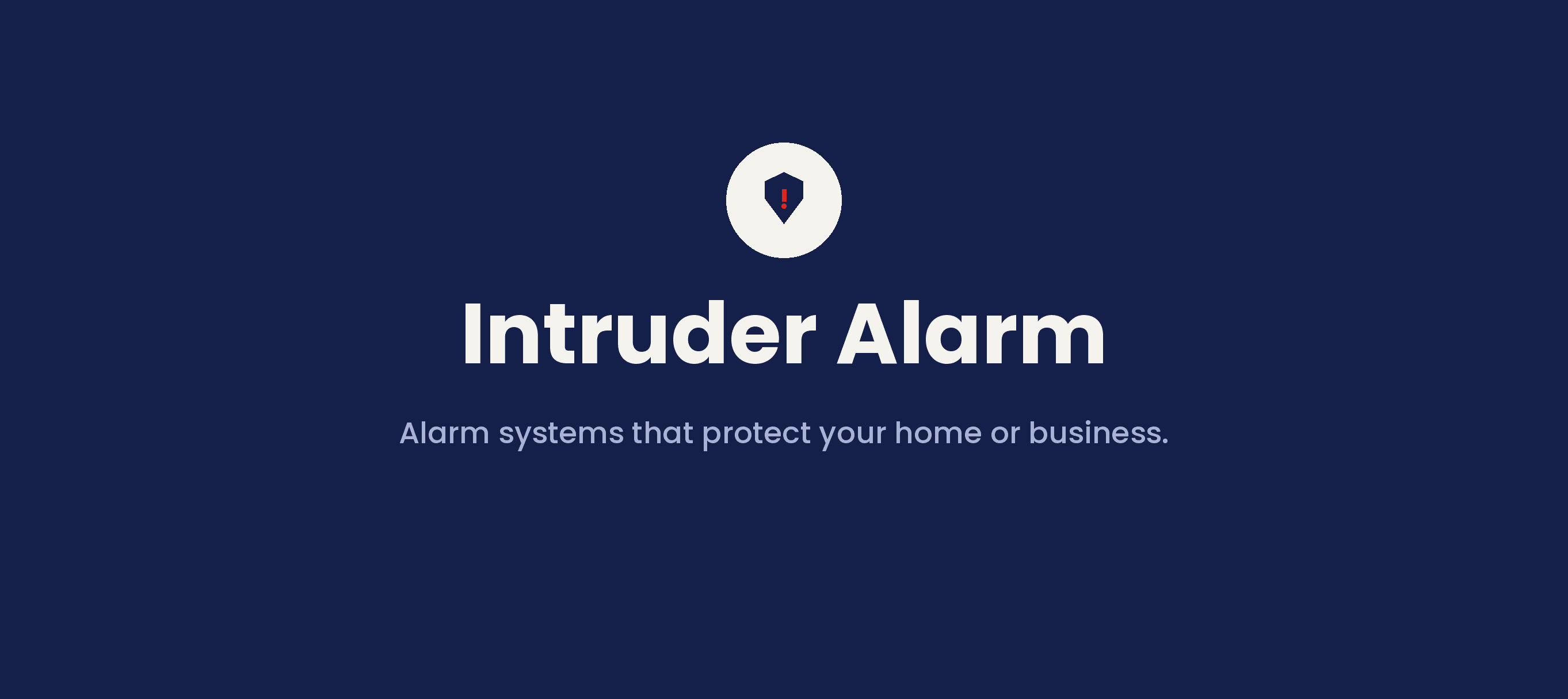Intruder Alarm Installation