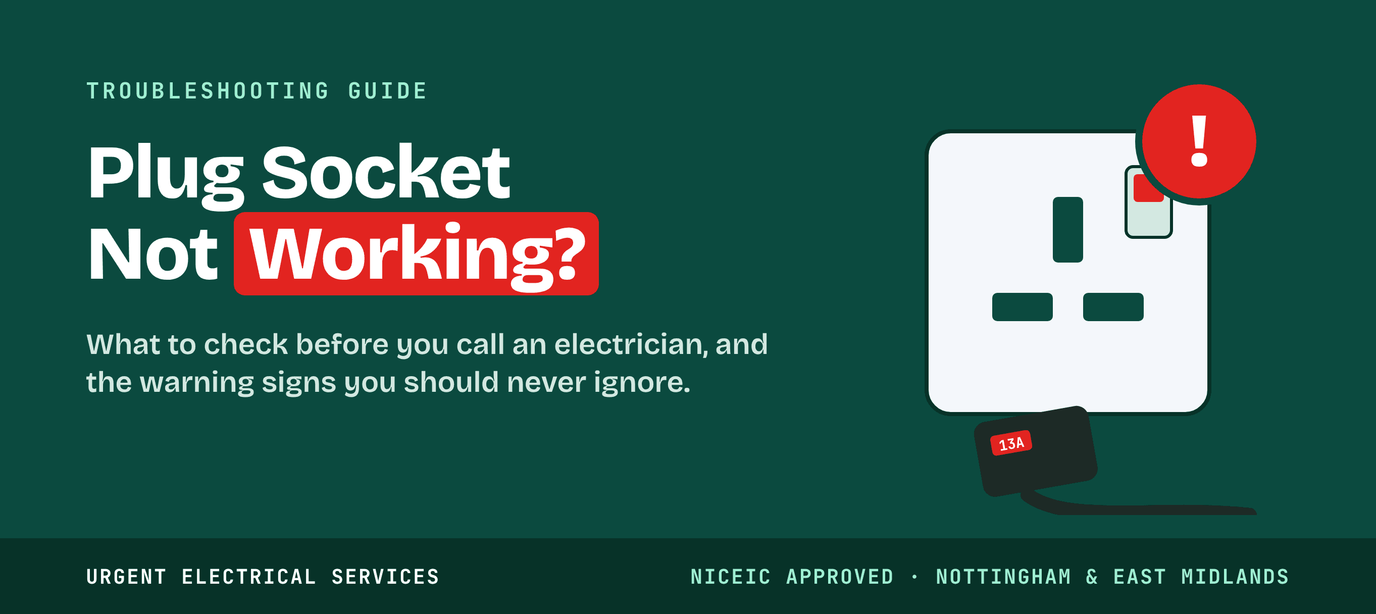 Plug Socket Not Working? What to Check Before Calling an Electrician — Emergency Response electrical guide, Nottingham