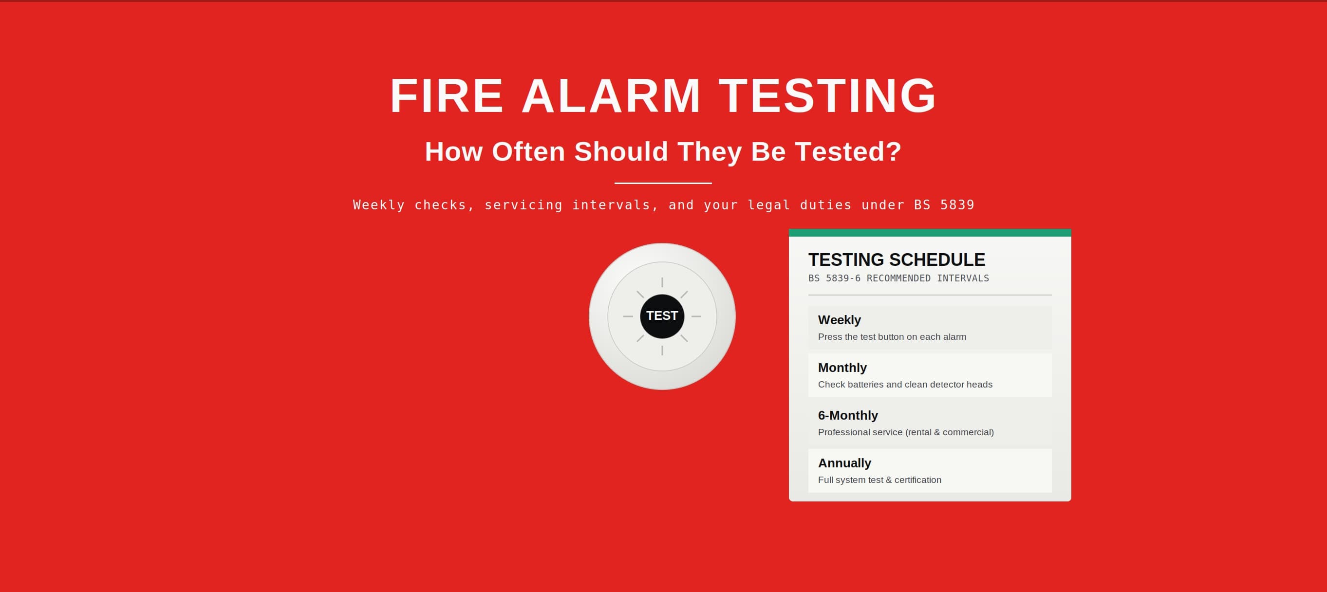 How Often Should Fire Alarms Be Tested? Full Guide — Commercial electrical guide, Nottingham